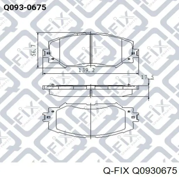 Q093-0675 Q-fix klocki hamulcowe przednie tarczowe