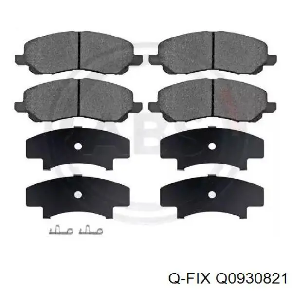 Klocki hamulcowe przednie tarczowe Q0930821 Q-fix