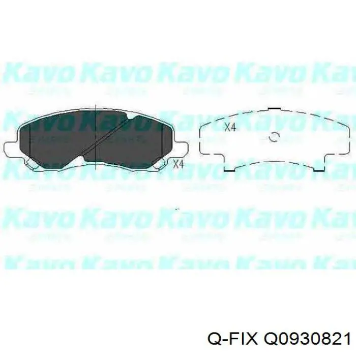 Q0930821 Q-fix Klocki hamulcowe przednie tarczowe