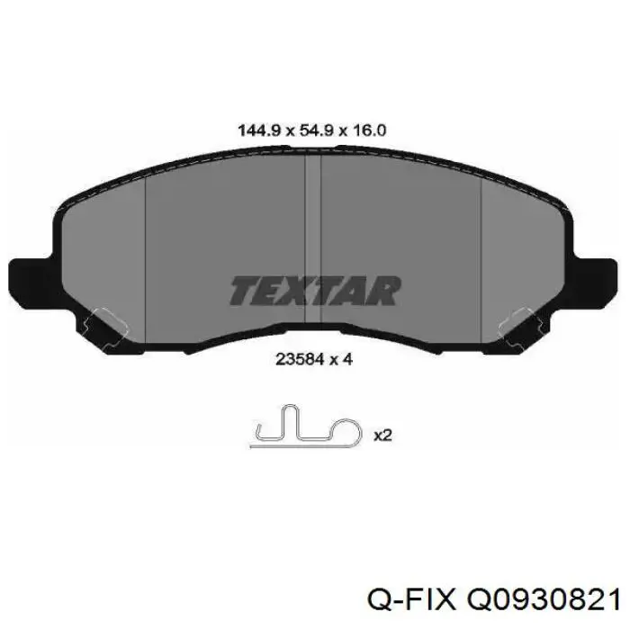 Klocki hamulcowe przednie tarczowe Q-fix Q0930821