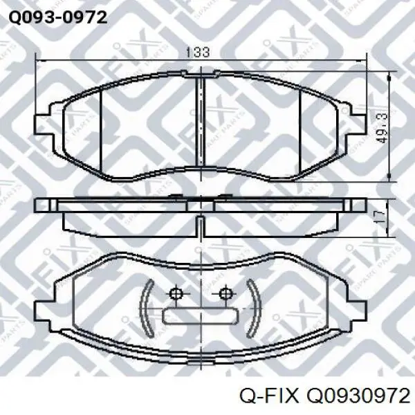 Q0930972 Q-fix klocki hamulcowe przednie tarczowe