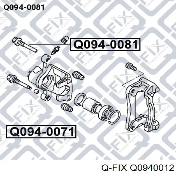 Prowadnica zacisku tylnego górna QB1131423X Quick Brake