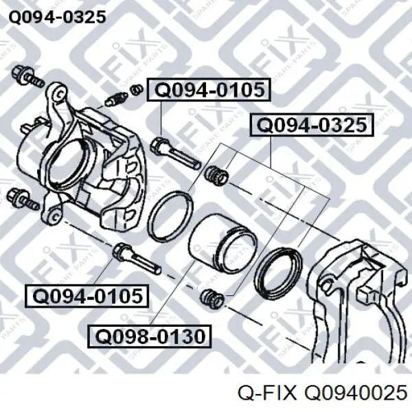 Q0940025 Q-fix Zestaw naprawczy zacisku hamulcowego tylnego