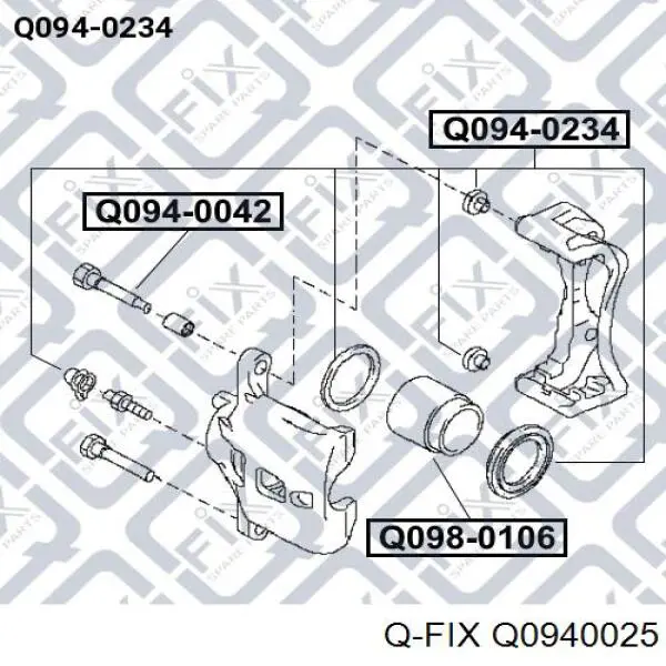 Zestaw naprawczy zacisku hamulcowego tylnego Q-fix Q0940025 cena, od 12,88 USD