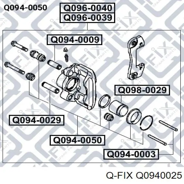Zestaw naprawczy zacisku hamulcowego tylnego Q-fix Q0940025 cena, od 12,88 USD