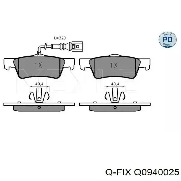Zestaw naprawczy zacisku hamulcowego tylnego Q-fix Q0940025