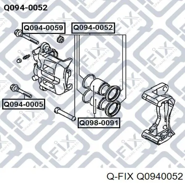 Q0940052 Q-fix zestaw naprawczy zacisku hamulcowego przedniego