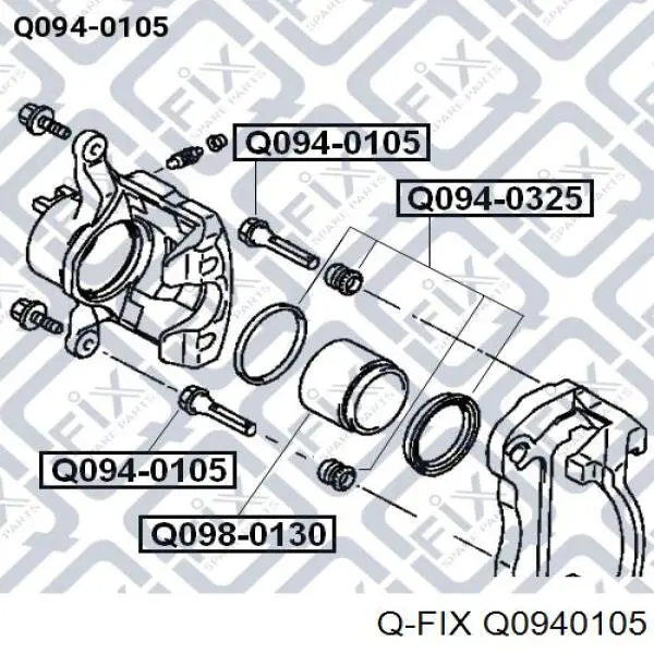 Q0940105 Q-fix prowadnica zacisku przedniego