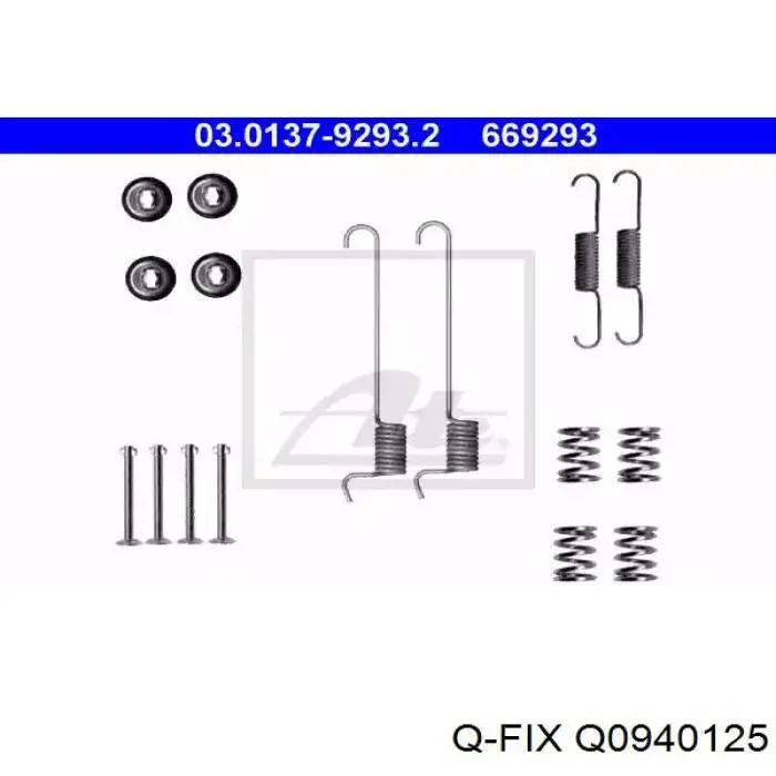 Do koszyka Q0940125 Q-fix Zestaw naprawczy zacisku hamulcowego przedniego