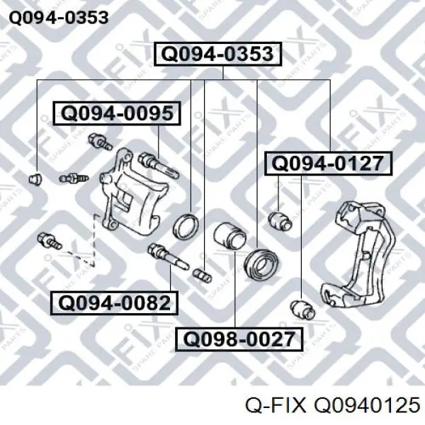Zestaw naprawczy zacisku hamulcowego przedniego Q0940125 Q-fix