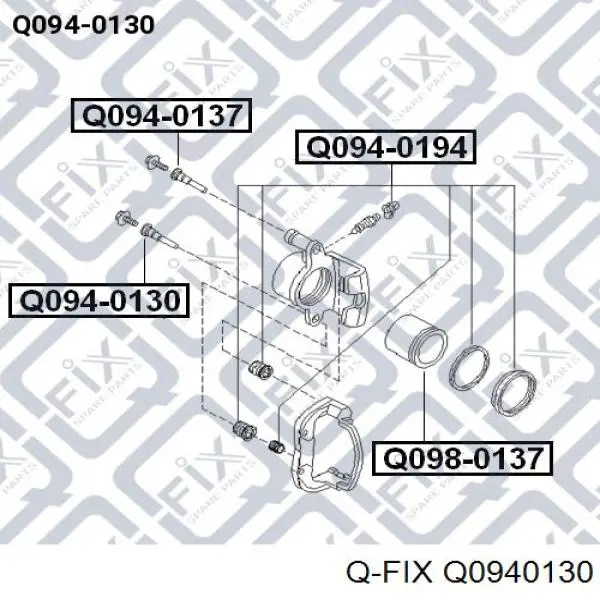 Q0940130 Q-fix zestaw naprawczy zacisku hamulcowego przedniego