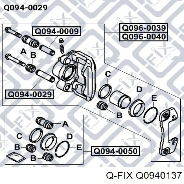 Prowadnica zacisku przedniego Q-fix Q0940137 cena, od 8,65 USD