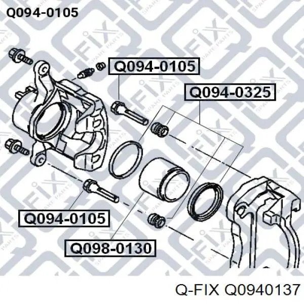 Do koszyka Q0940137 Q-fix Prowadnica zacisku przedniego