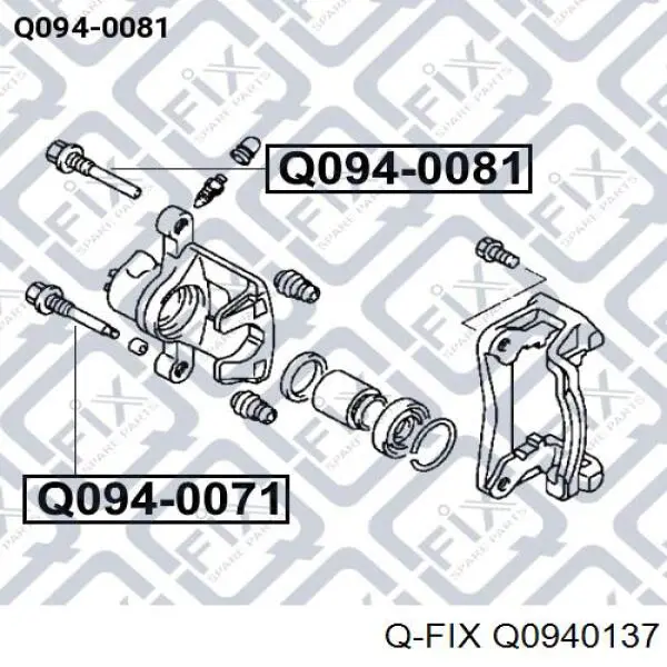 Do koszyka Q0940137 Q-fix Prowadnica zacisku przedniego