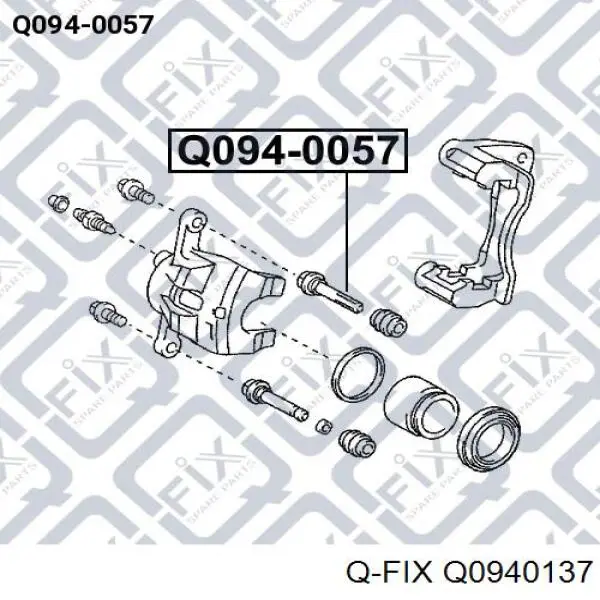 Prowadnica zacisku przedniego Q-fix Q0940137