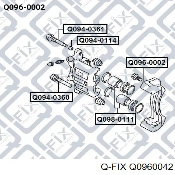 Jarzmo zacisku hamulcowego przedniego Q-fix Q0960042 cena, od 41,93 USD
