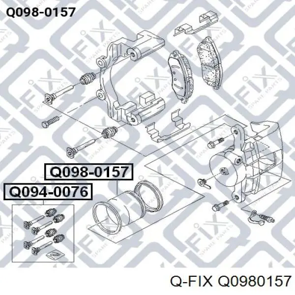 Q0980157 Q-fix tłoczek zacisku hamulcowego przedniego