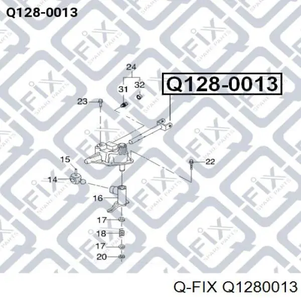 Q1280013 Q-fix wybierak biegów=dźwignia zmiany biegów