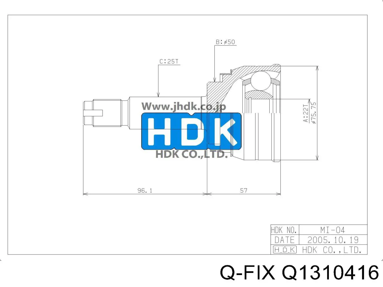Przegub homokinetyczny przedni wewnętrzny Q-fix Q1310416 cena, od 70,23 USD