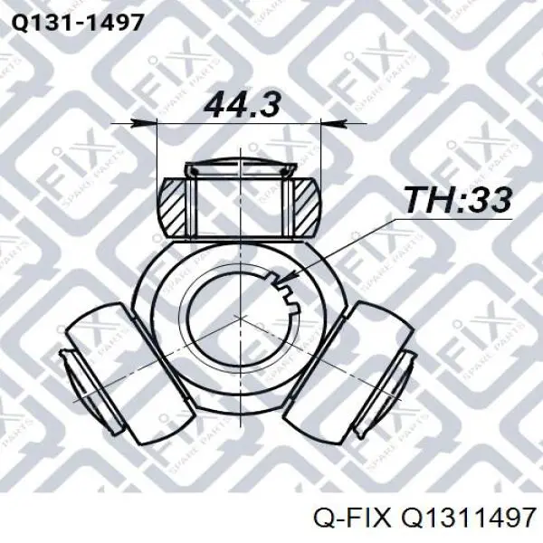 Q1311497 Q-fix przegub homokinetyczny wewnętrzny trójramienny