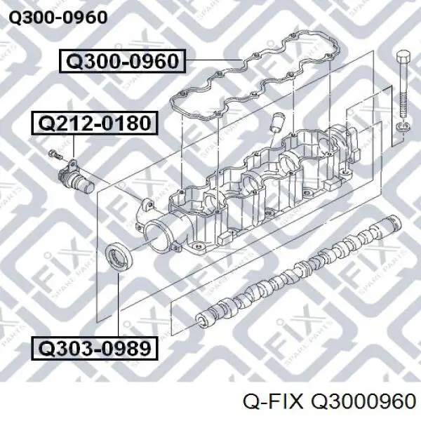 Q3000960 Q-fix uszczelka pokrywy zaworowej silnika