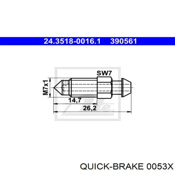 Odpowietrznik zacisku hamulcowego przedniego Citroen Berlingo (K9)