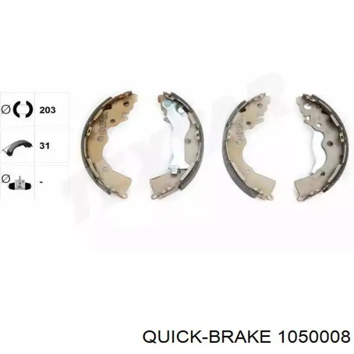 Do koszyka 1050008 Quick Brake Zestaw montażowy szczęk hamulcowych tylnych