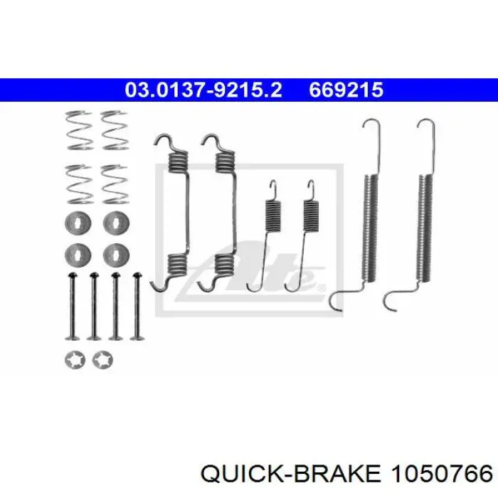 Do koszyka 1050766 Quick Brake Zestaw montażowy szczęk hamulcowych tylnych