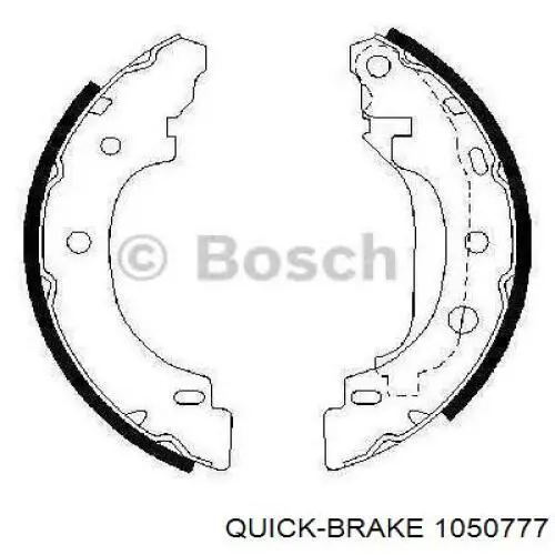 Do koszyka 1050777 Quick Brake Zestaw montażowy szczęk hamulcowych tylnych