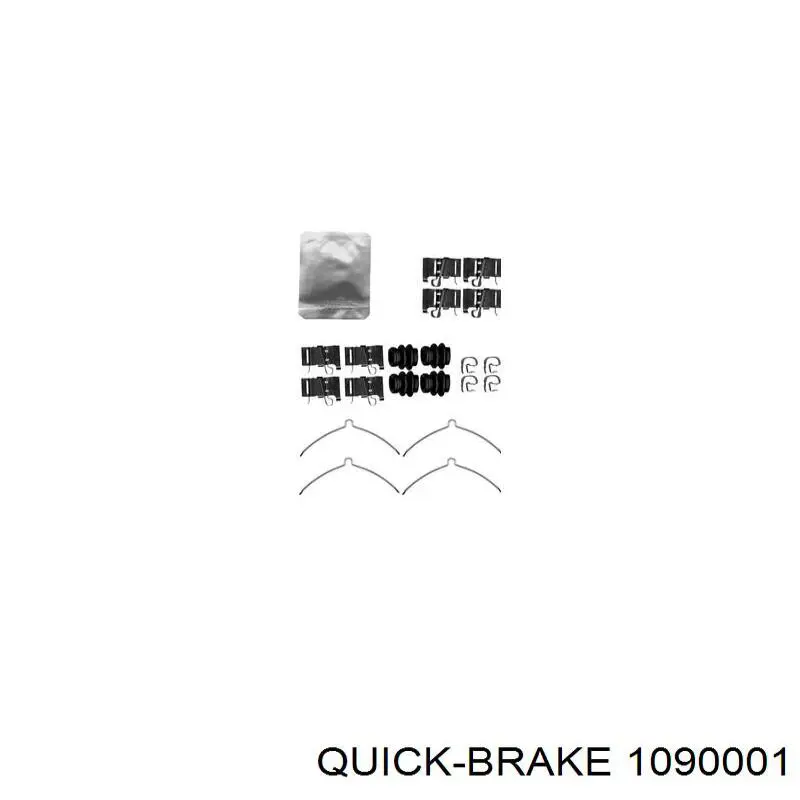 Zestaw naprawczy klocków hamulcowych Quick Brake 1090001 cena, od 16,25 USD