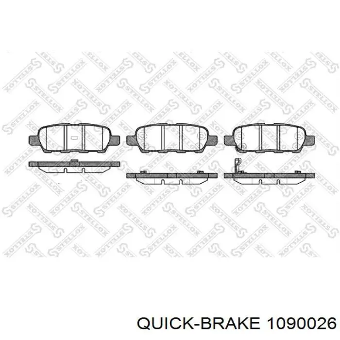 1090026 Quick Brake Zestaw sprężynek do mocowania klocków tarczowych tylnych