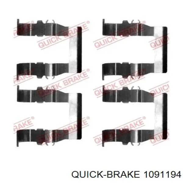 1091194 Quick Brake Zestaw sprężynek do mocowania klocków tarczowych przednich
