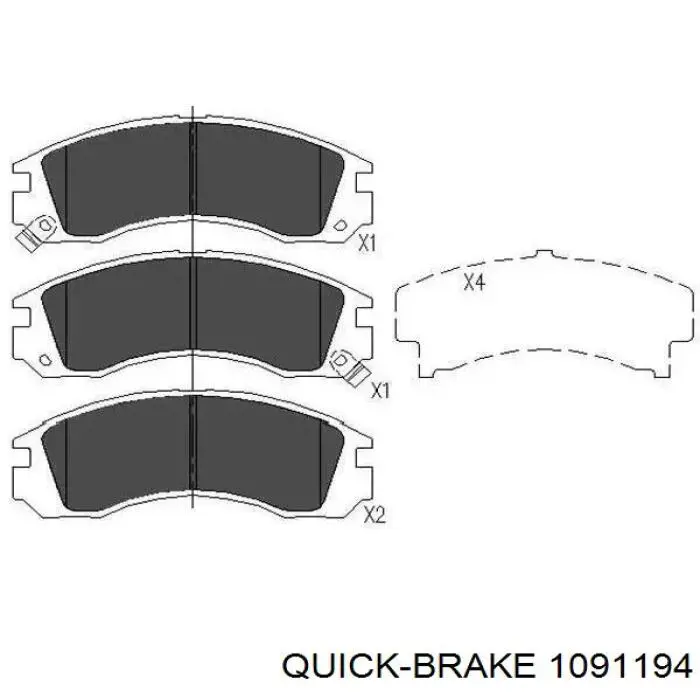Do koszyka 1091194 Quick Brake Zestaw sprężynek do mocowania klocków tarczowych przednich