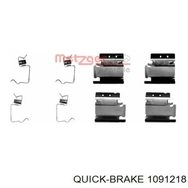 Zestaw sprężynek do mocowania klocków tarczowych przednich Quick Brake 1091218 cena, od 10,10 USD