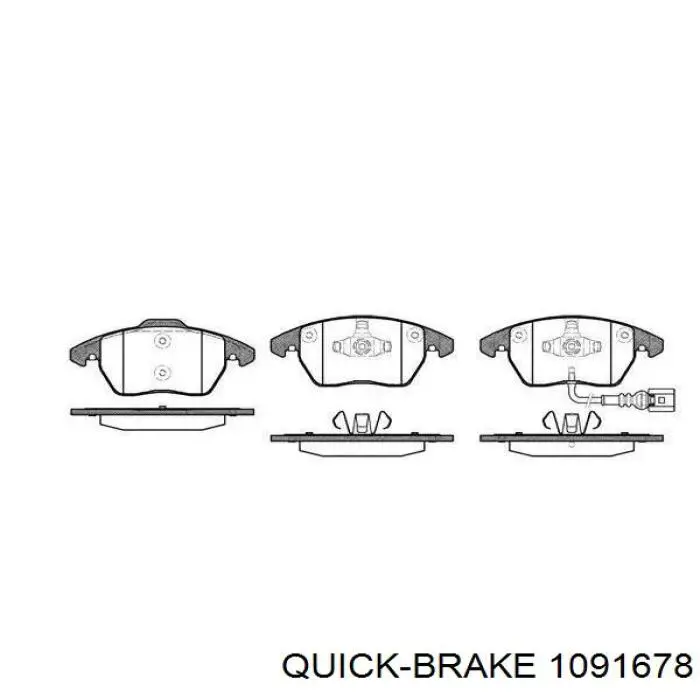 Do koszyka 1091678 Quick Brake Zestaw sprężynek do mocowania klocków tarczowych przednich
