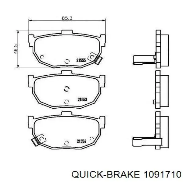 Do koszyka 1091710 Quick Brake Zestaw sprężyn do mocowania tylnych klocków tarczowych