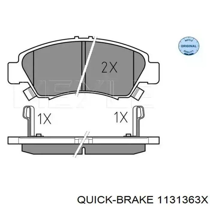 113-1363X Quick Brake zestaw naprawczy zacisku hamulcowego przedniego