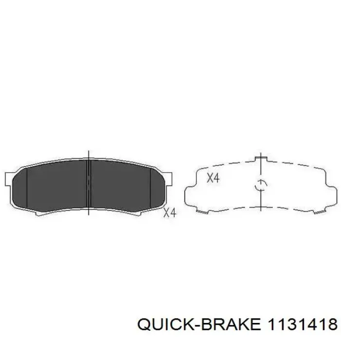 1131418 Quick Brake prowadnica zacisku tylnego