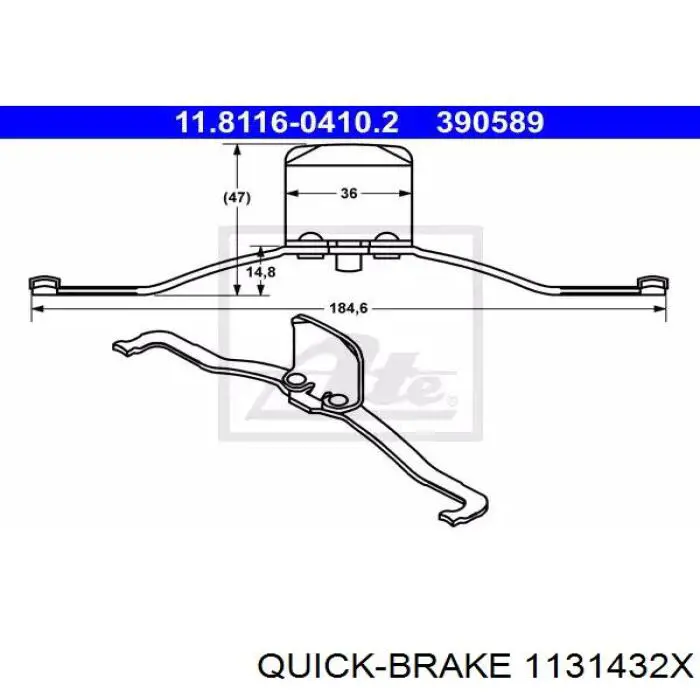 Zestaw naprawczy zacisku hamulcowego przedniego Quick Brake 1131432X cena, od 8,15 USD