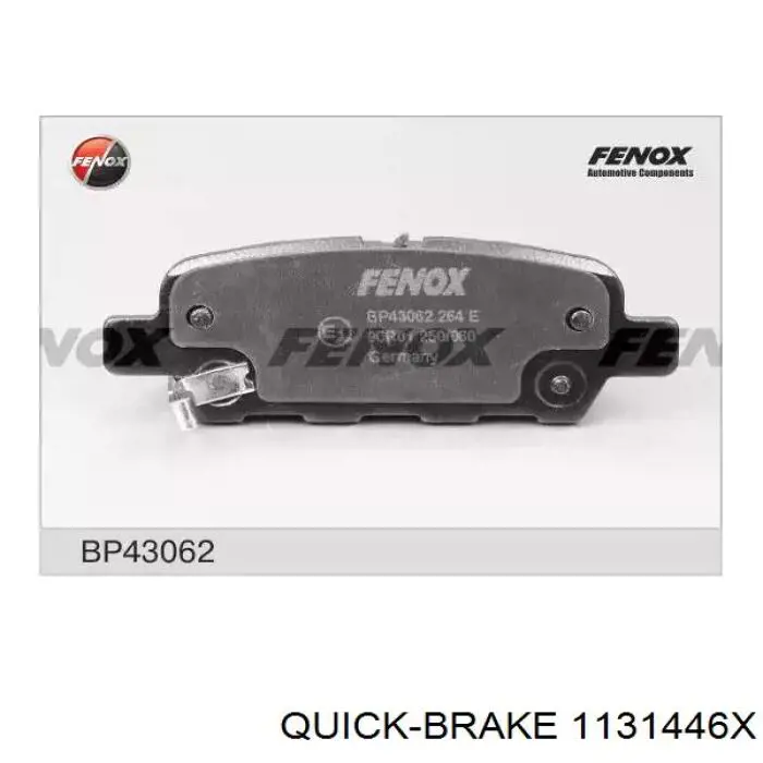 Do koszyka 1131446X Quick Brake Prowadnica zacisku tylnego górna