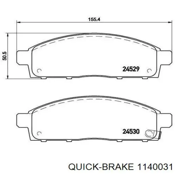 Do koszyka 1140031 Quick Brake Zestaw naprawczy zacisku hamulcowego tylnego