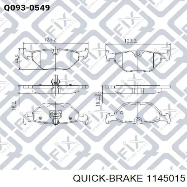 Zestaw naprawczy zacisku hamulcowego tylnego Quick Brake 1145015 cena, od 19,27 USD