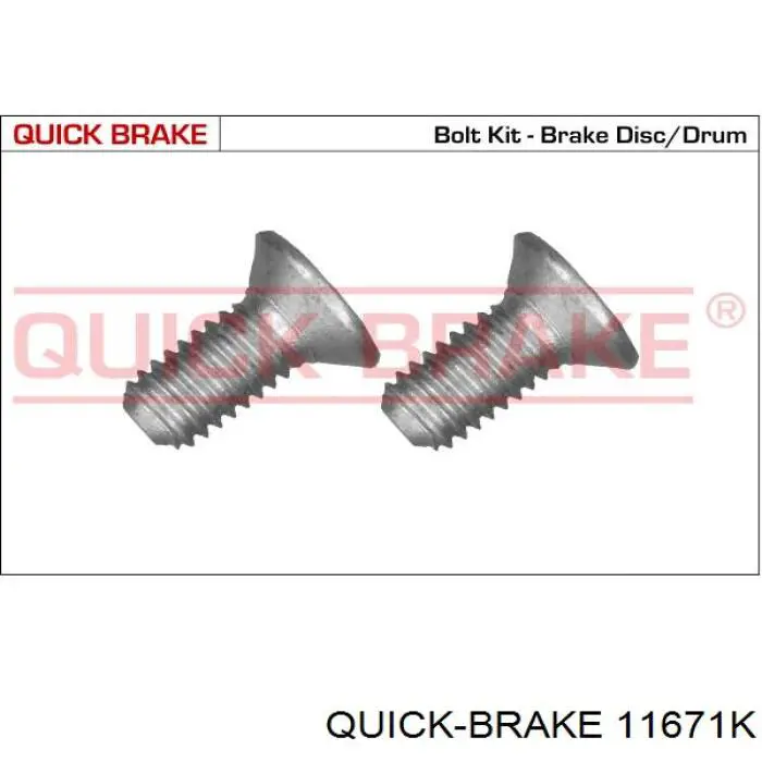 Śruba tarczy hamulcowej Quick Brake 11671K cena, od 2,13 USD