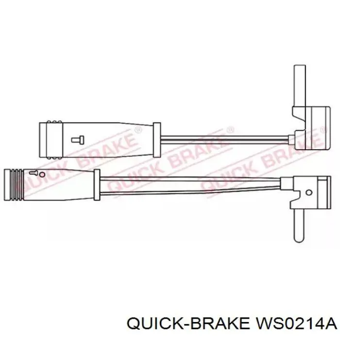 WS 0214 A Quick Brake czujnik zużycia klocków hamulcowych przedni lewy