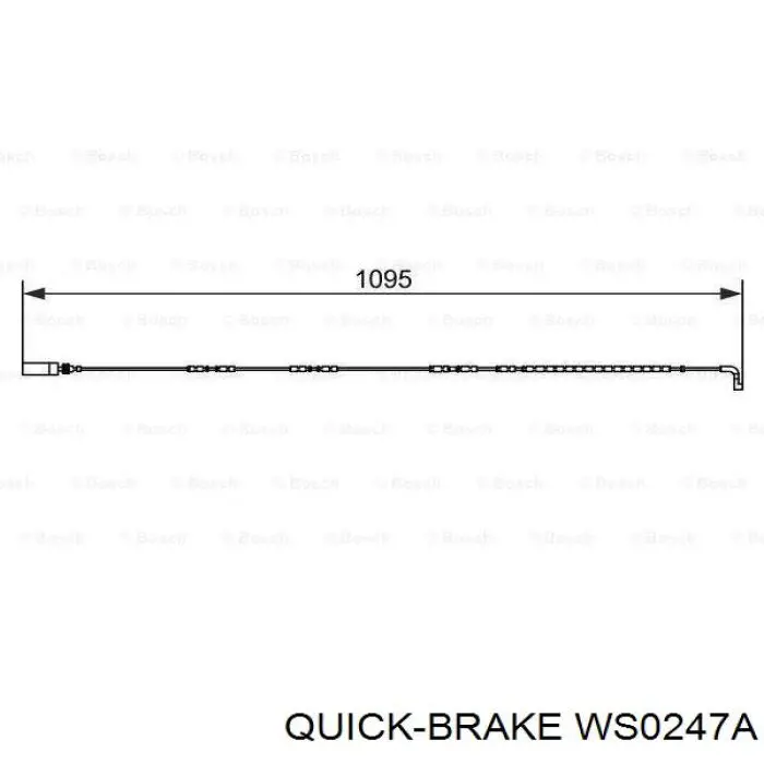 Czujnik zużycia klocków hamulcowych tylny Quick Brake WS0247A cena, od 11,66 USD