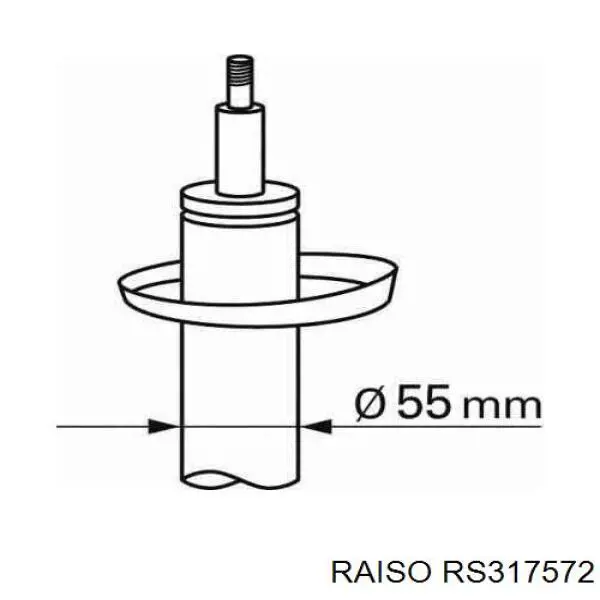 RS317572 Raiso amortyzator przedni