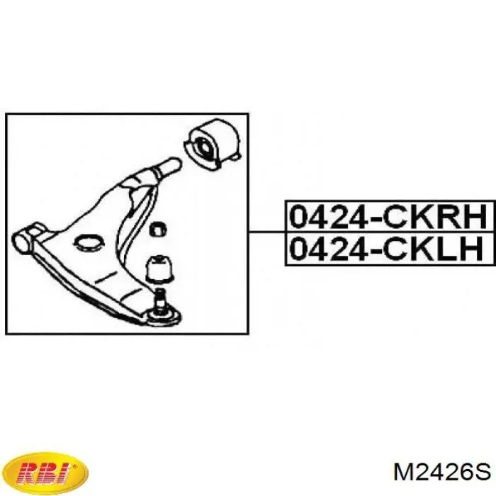 M2426S RBI Silentblock przedniego wahacza dolnego