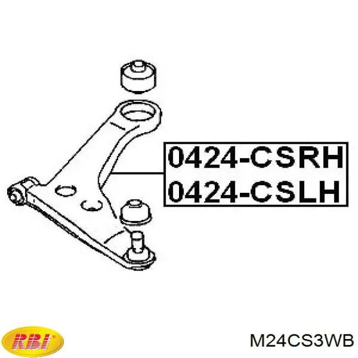 Silentblock przedniego wahacza dolnego M24CS3WB RBI