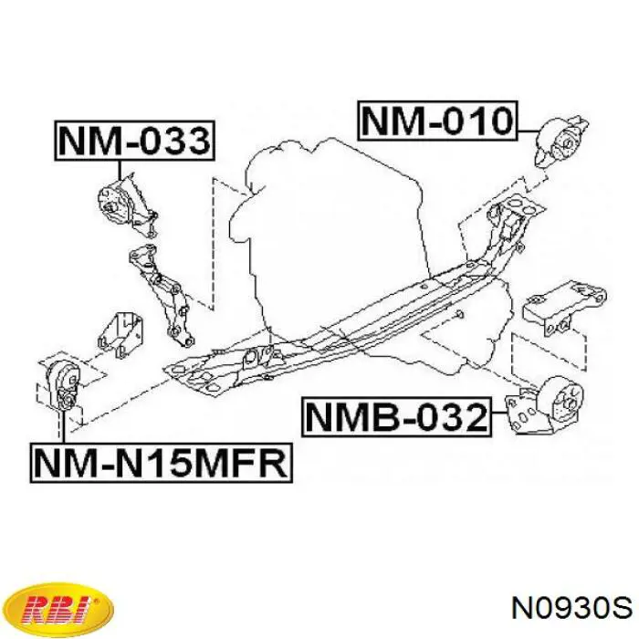Poduszka (podpora) silnika przednia Nissan Micra hatchback (K10) (1982 - 1992) cena, od 1,40 USD