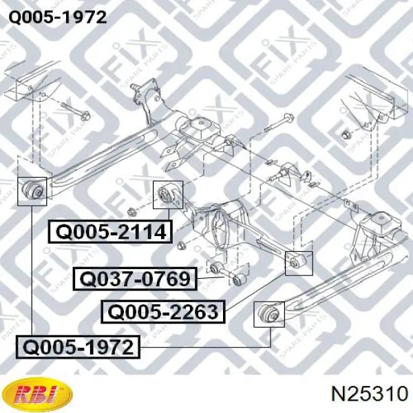 N25310 RBI Silentblock tylnej belki